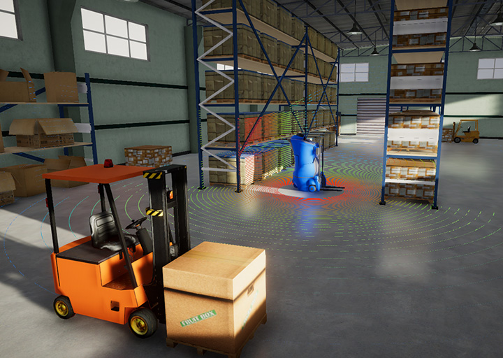 Simulation image from the industrial environment